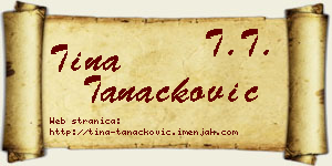 Tina Tanacković vizit kartica